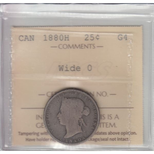 1880H Twenty-Five Cents - Wide 0