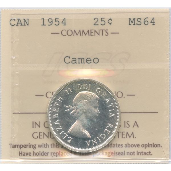 1954 Twenty-Five Cents