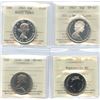 Image 1 : Lot of 4 ICCS Graded Fifty Cents