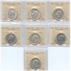 Image 1 : Lot of 7 ICCS Graded Fifty Cents