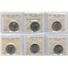 Image 1 : Lot of 6 ICCS Graded of Modern Fifty Cents