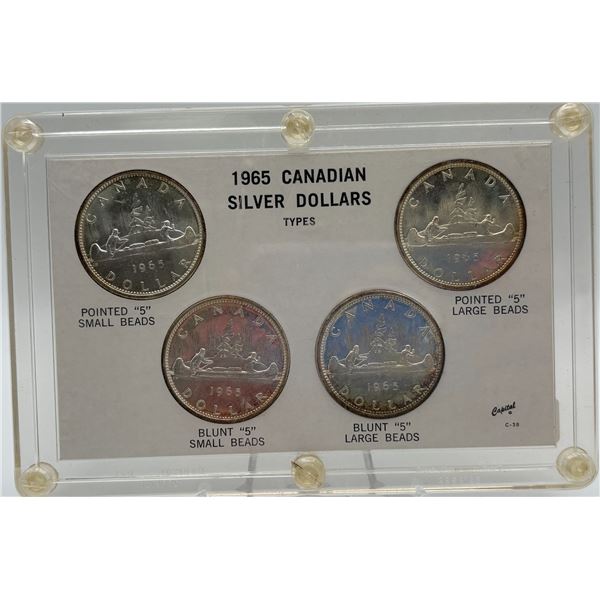 Canada - 1965 Canadian Silver Dollars - 4 Types