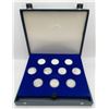 Image 1 : Canadian Silver & Nickel Dollar Display of 10 coins in Case
