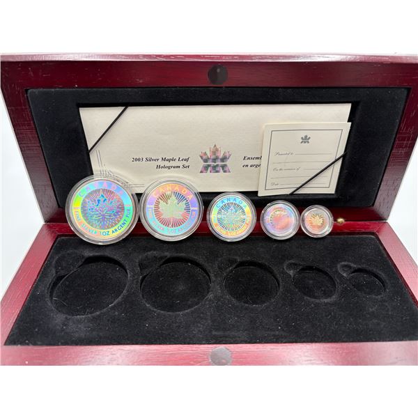 2003 Canada Maple Leaf Hologram Set - Pure Silver Fractional Set (No Tax)