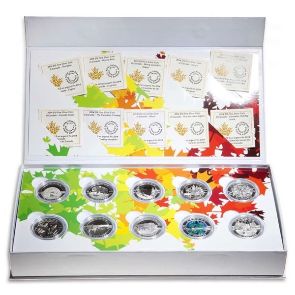 2014 O Canada $10 Fine Silver Set of 10 (No Tax)