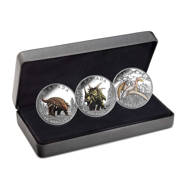 2016 $10 Canada Day of the Dinosaurs Fine Silver 3-Coin Set (No Tax)