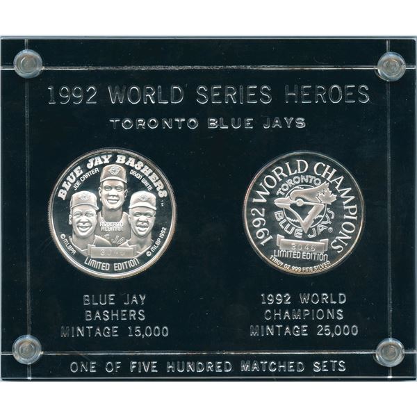 1992 World Series Hereos Silver Round Collectors Set