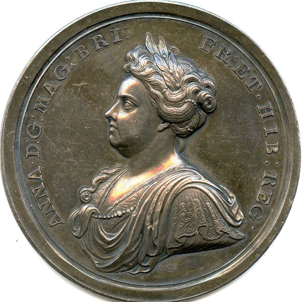 British. Queen Anne 1713 Peace of Utrecht Silver Medal.