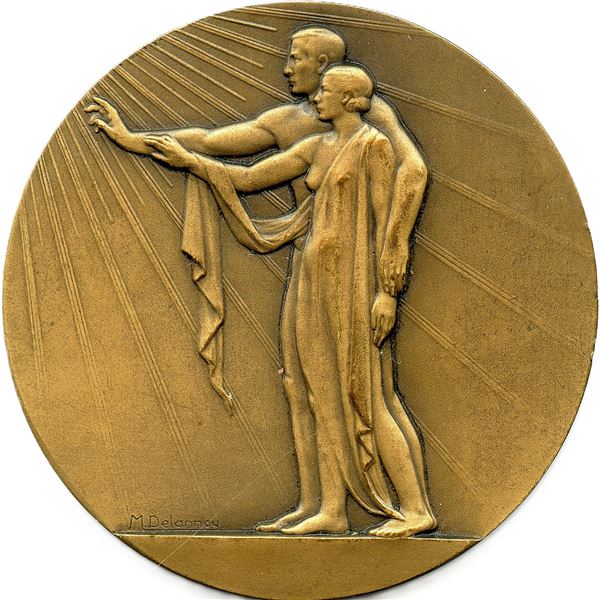 Lot of Six Bronze Medals and Plaques.