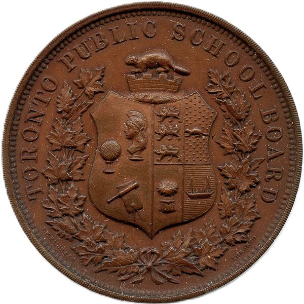 Lot of Seven Toronto Public School LeRoux Medals.