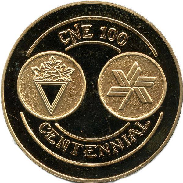 CH-EONS-187 CNE 100 Centennial Gold Plated Silver Medal.