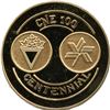 Image 1 : CH-EONS-187 CNE 100 Centennial Gold Plated Silver Medal.