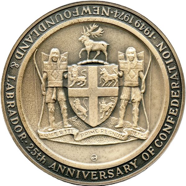 Newfoundland & Labrador 25th Anniversary of Confederation Medal.