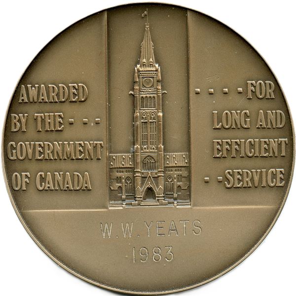 Lot of Two Government of Canada Long Serve Silver Medals.