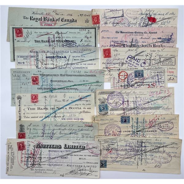 Canadian Checks - Lot of 20