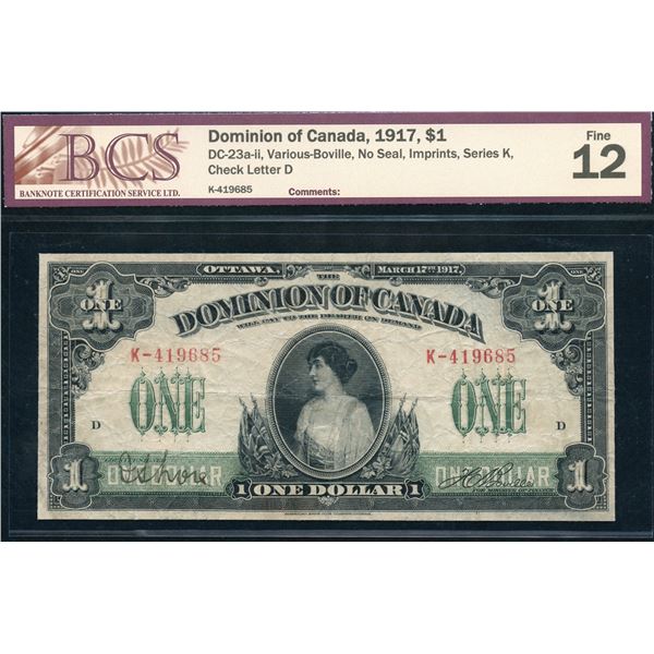 Dominion of Canada $1, 1917