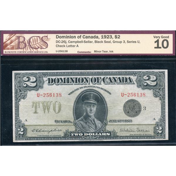 Dominion of Canada $2, 1923