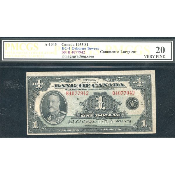 Bank of Canada $1, 1935