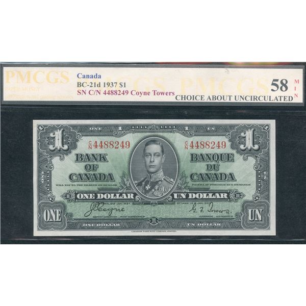 Bank of Canada $1, 1937