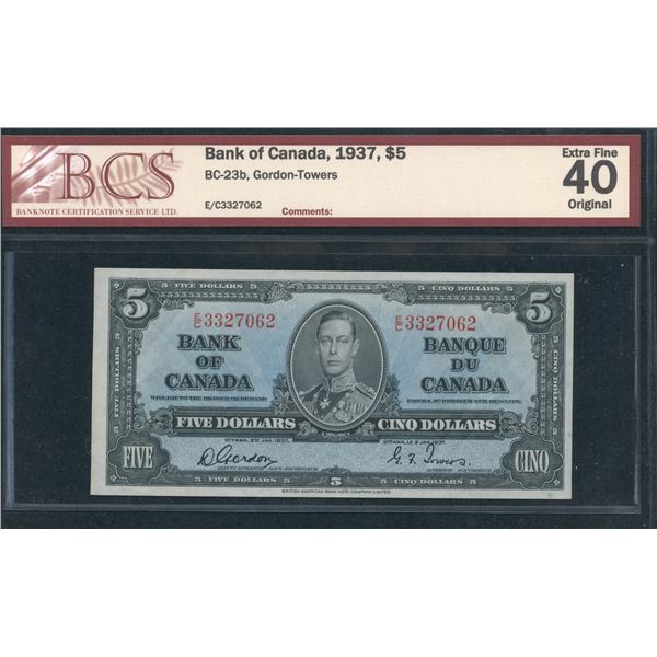 Bank of Canada $5, 1937