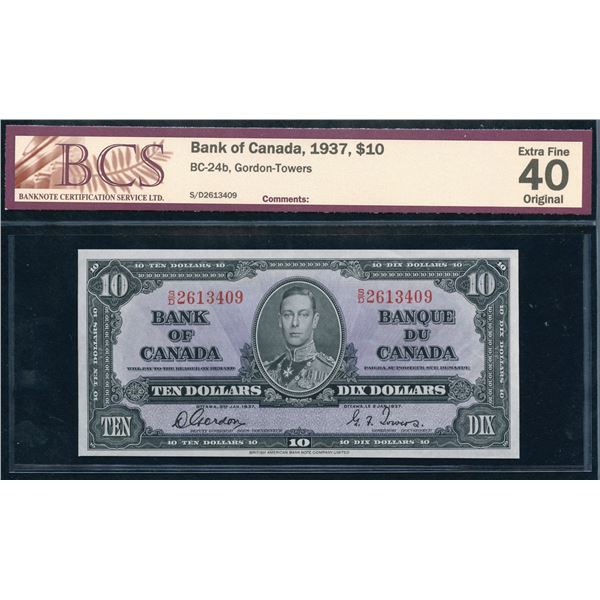 Bank of Canada $10, 1937