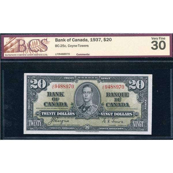 Bank of Canada $20, 1937