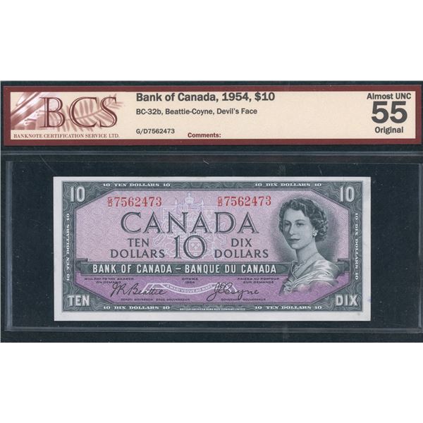 Bank of Canada $10, 1954 Devil's Face
