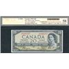 Image 1 : Bank of Canada $20, 1954 - Devil's Face