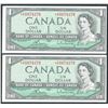 Image 1 : Bank of Canada $1, 1954 - *C/F Replacements Lot of 2