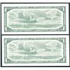 Image 2 : Bank of Canada $1, 1954 - *C/F Replacements Lot of 2