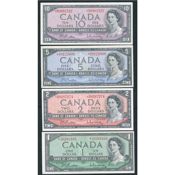 Bank of Canada 1954 - Lot of 4 Replacement Banknotes