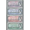 Image 1 : Bank of Canada 1954 - Lot of 4 Replacement Banknotes