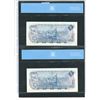 Image 2 : Bank of Canada $5, 1972 - *SP Replacement Consecutive Pair