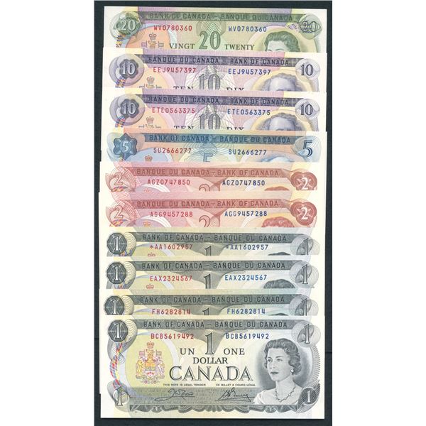 Bank of Canada Multi-Coloured Banknotes