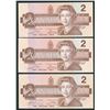 Image 2 : Bank of Canada $2, 1986 - Lot of 3 Changeover's