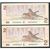 Image 1 : Bank of Canada $2, 1986 - Lot of 2 Changeover's