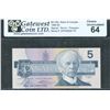 Image 1 : Bank of Canada $5, 1986 - GPW Changeover