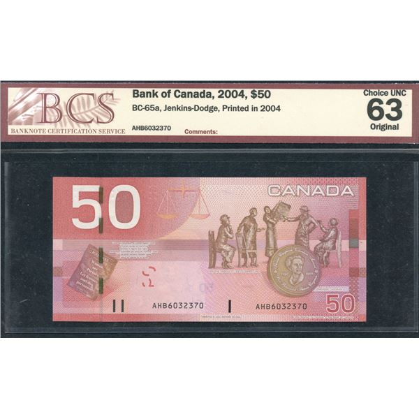 Bank of Canada $50, 2004