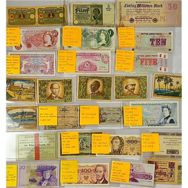 Foreign Banknotes - Lot of 67