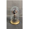Image 1 : PAINTED STEAMPUNK SKULL ON STAND WITH REMOVABLE GLASS LID - APPROX. 11" TALL