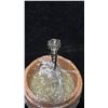 Image 4 : SMALL CRYSTAL DECORATED SKULL ON STAND WITH REMOVABLE GLASS LID: APPROX 5" TALL