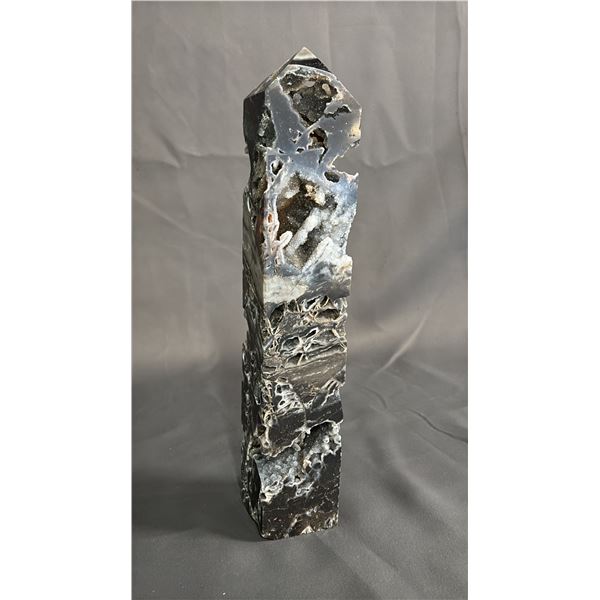 DRUZY SPHALERITE TOWER: APPROX. 12" TALL