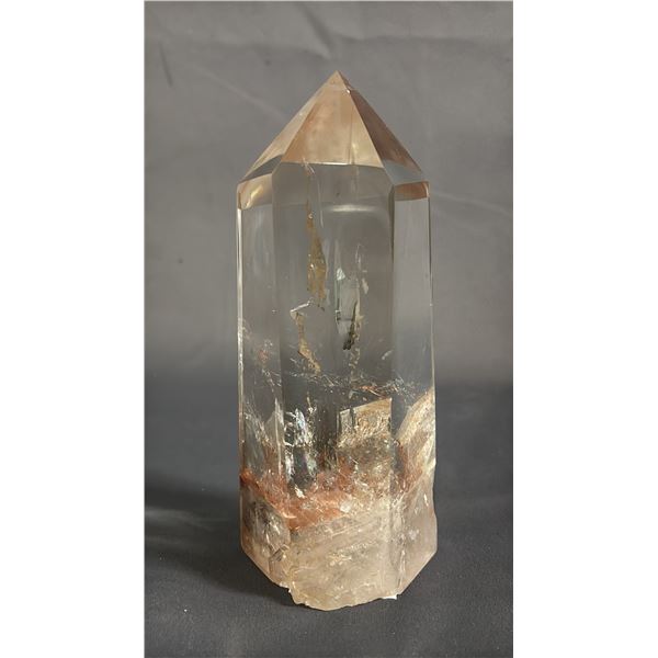 SMOKEY QUARTZ CRYSTAL TOWER: APPROX. 7" TALL