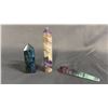 Image 1 : 5" LABRADORITE TOWER, 7.5" AMETHYST & AGATE TOWER & 6.5" FLUORITE TOWER
