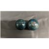 Image 2 : TIGER'S EYE, APATITE, MALACHITE & RUTILATED QUARTZ SPHERES: SIZES RANGE 1" - 2" DIAMETER