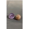 Image 5 : (10) ASSORTED AMETHYST, BLUE APATITE, RHODONITE & AGATE SPHERES & CARVED SHAPES