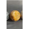 Image 3 : FLUORITE, MOONSTONE, GOLDEN HEALER QUARTZ & MONEY AGATE SPHERES: 2" - 2.5"