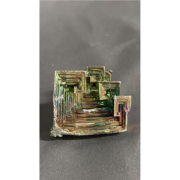RAINBOW BISMUTH CRYSTAL: APPROX.2.5" TALL X 2" WIDE