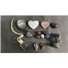 Image 1 : COLLECTION OF RAINBOW OBSIDIAN, WHITE AGATE, ROSE QUARTZ & MORE