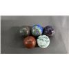 Image 5 : COLLECTION OF RAINBOW OBSIDIAN, WHITE AGATE, ROSE QUARTZ & MORE